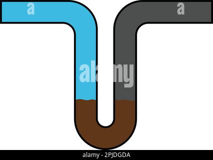 Logo für verstopfte Rohre Vektordesign Stock Vektor