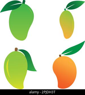 Vorlage für Mango-Logo-Vektor-Symbole Stock Vektor