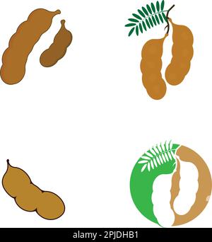 Vektorvorlage für Tamarind-Logo-Symbol Stock Vektor