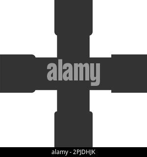 Symboldesign für Rohrverbindungen Stock Vektor