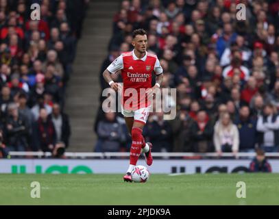 London, Großbritannien. 01. April 2023. Ben White (A) beim Spiel Arsenal gegen Leeds United EPL am 1. April 2023 im Emirates Stadium, London, Großbritannien. Kredit: Paul Marriott/Alamy Live News Stockfoto