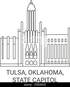 USA, Tulsa, Oklahoma, State Capitol Stock Vektor