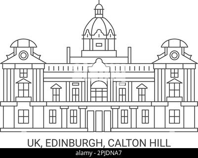 UK, Edinburgh, Calton Hill, Vektordarstellung für Reiseziele Stock Vektor