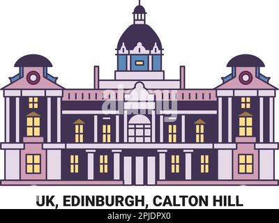 UK, Edinburgh, Calton Hill, Vektordarstellung für Reiseziele Stock Vektor