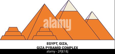 Vektordarstellung für Ägypten, Gizeh, Gizeh-Pyramide Stock Vektor