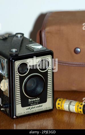 Box Brownie Kamera Six-20 Model D in Nahaufnahme hergestellt von Kodak Ltd Stockfoto