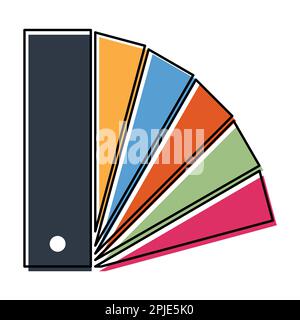 Pantone Farbe Symbol, bunte Grafik-Katalog-Symbol, Farbvorlage Web-Vektor-Illustration . Stock Vektor