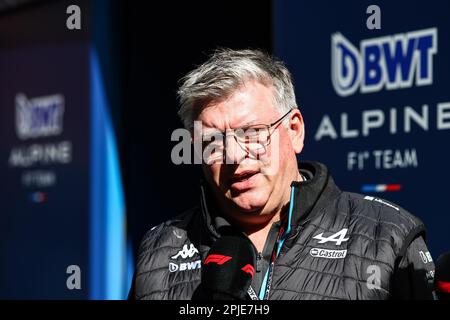 Melbourne, Australien. 02. April 2023. Otmar Szafnauer (USA) Alpine F1 Team, Teamleiter. 02.04.2023. Formel-1-Weltmeisterschaft, Rd 3, Australian Grand Prix, Albert Park, Melbourne, Australien, Wettkampftag. Das Foto sollte wie folgt lauten: XPB/Press Association Images. Kredit: XPB Images Ltd/Alamy Live News Stockfoto