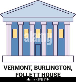 USA, Vermont, Burlington, Follett House Stock Vektor