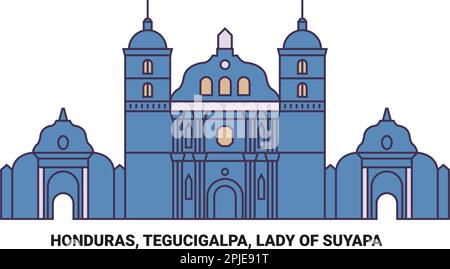 Honduras, Tegucigalpa, Lady of Suyapa, Reise-Wahrzeichen-Vektordarstellung Stock Vektor