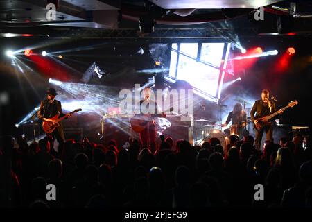Ciampino, Italien. 01. April 2023. DIE SPIRITUELLE FRONT spielt am 1. April 2023 Armageddon Gigolo' Live im ORION in Rom, Italien. Kredit: Unabhängige Fotoagentur/Alamy Live News Stockfoto