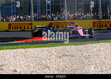 Melbourne, Australien. 02. April 2023. 2. April 2023: Melbourne Grand Prix Circuit, Melbourne, Victoria, Australien: Australian Formula 1 Grand Prix: Renntag: Nummer 10 Alpine Fahrer Pierre Gasly während des Rennens Gutschrift: Action Plus Sports Images/Alamy Live News Stockfoto