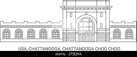 USA, Chattanooga, Chattanooga Choo Choo, eine Vektordarstellung für Reiseziele Stock Vektor