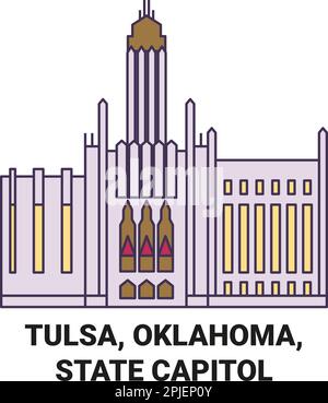 USA, Tulsa, Oklahoma, State Capitol Stock Vektor