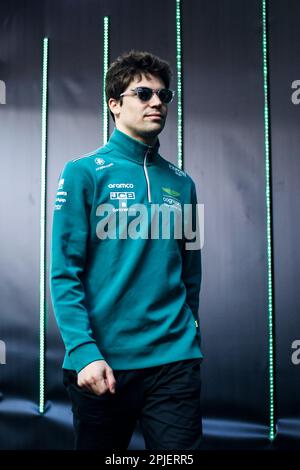 Melbourne, Australien. 2. April 2023. #18 Lance Walk (CAN, Aston Martin Aramco Cognizant F1 Team), F1 Grand Prix von Australien am Albert Park Circuit am 2. April 2023 in Melbourne, Australien. (Foto von HIGH TWO) dpa/Alamy Live News Stockfoto