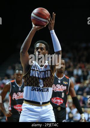 Jordan LOYD of AS MONACO The French Cup, Top 8, Halbfinale Basketballspiel zwischen Le Mans Sarthe Basket und AS Monaco am 19. März 2023 in der Arena Loire in Trelaze, Frankreich – Photo Laurent Lairys/DPPI Stockfoto