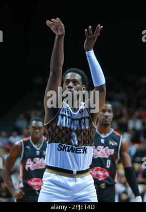 Jordan LOYD of AS MONACO The French Cup, Top 8, Halbfinale Basketballspiel zwischen Le Mans Sarthe Basket und AS Monaco am 19. März 2023 in der Arena Loire in Trelaze, Frankreich – Photo Laurent Lairys/DPPI Stockfoto