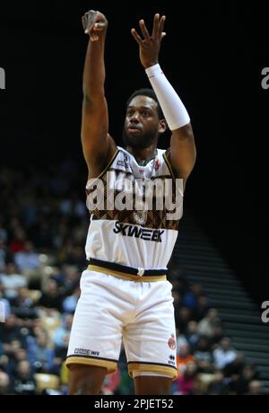 Jordan LOYD of AS MONACO während des French Cup, Top 8, Halbfinale Basketballspiel zwischen Le Mans Sarthe Basket und AS Monaco am 19. März 2023 in der Arena Loire in Trelaze, Frankreich – Photo Laurent Lairys/DPPI Stockfoto