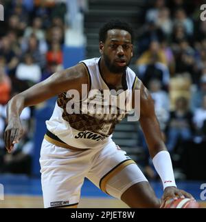 Jordan LOYD of AS MONACO während des French Cup, Top 8, Halbfinale Basketballspiel zwischen Le Mans Sarthe Basket und AS Monaco am 19. März 2023 in der Arena Loire in Trelaze, Frankreich – Photo Laurent Lairys/DPPI Stockfoto