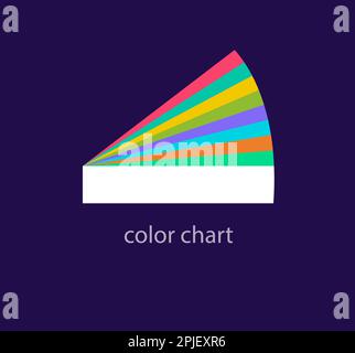 Farbdiagramm-Logo. Einzigartige Farbübergänge. Logovorlage für Farbpalette. vektor. Stock Vektor