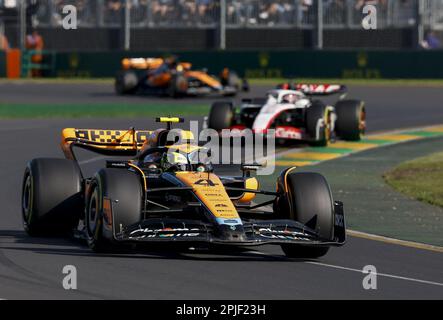 04 NORRIS Lando (gbr), McLaren F1 Team MCL60, Action während des Formel 1 Rolex Grand Prix 2023, 3. Runde der Formel-1-Weltmeisterschaft 2023 vom 31. März bis 2. April 2023 auf dem Albert Park Circuit in Melbourne, Australien – Foto: Dppi/DPPI/LiveMedia Stockfoto