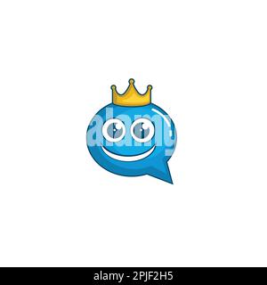 Chat King-Logo oder Icon-Design Stock Vektor