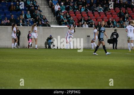 Harrison, Vereinigte Staaten Von Amerika. 01. April 2023. Jessica Fishlock vom Regnn FC gegen den FC NY Gotham in der National Women's Soccer League in der Red Bull Arena in Harrison, USA am Samstagabend, 1. April 2023. Gutschrift: Brazil Photo Press/Alamy Live News Stockfoto