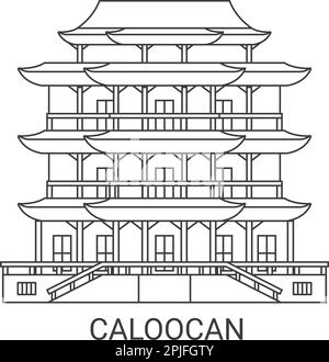 Mexiko, Caloocan-Reise-Vektordarstellung Stock Vektor