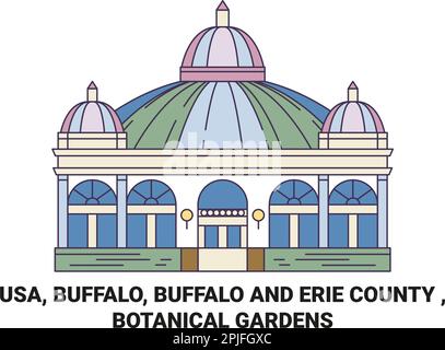 USA, Buffalo, Buffalo und Erie County , Botanical Gardens sind ein beliebtes Reiseziel Stock Vektor