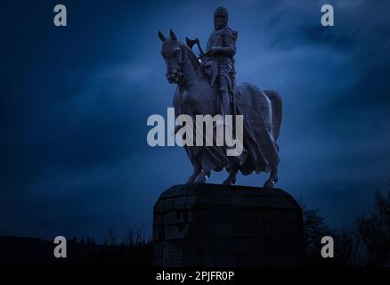 Robert-Bruce-Statue in Bannockburn Stockfoto
