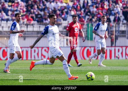 Monza, Italien - 2. April 2023, Mattia Zaccagni (SS Lazio) während des Fußballspiels der italienischen Meisterschaft Serie A zwischen AC Monza und SS Lazio am 2. April 2023 im U-Power Stadium in Monza, Italien - Foto Luca Rossini/E-Mage Stockfoto