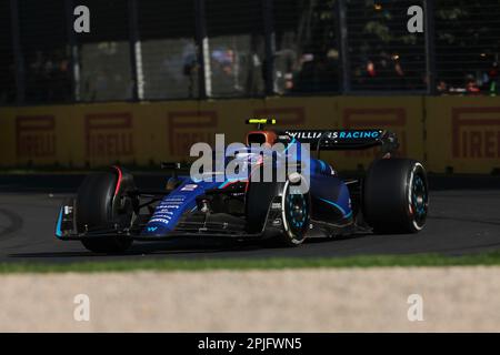 Melbourne, Australien. 02. April 2023. 2. April 2023, Albert Park, Melbourne, FORMEL 1 ROLEX AUSTRALIAN GRAND PRIX 2023 Logan Sargeant (USA), Williams Racing Credit: dpa/Alamy Live News Stockfoto
