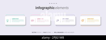 Geschäftlicher Daten Visualisierung. Prozessablauf. Abstrakte Elemente der Grafik, Diagramm mit den Schritten, Optionen, Teile oder Prozesse Stock Vektor