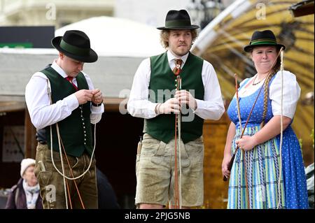 Wien, Österreich. 02. April 2023. Das steirische Dorf am Wiener Rathausplatz Stockfoto