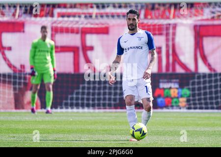 Monza, Italie. 02. April 2023. Luis Alberto (SS Lazio) während der italienischen Meisterschaft Ein Fußballspiel zwischen AC Monza und SS Lazio am 2. April 2023 im U-Power Stadium in Monza, Italien - Photo Morgese-Rossini/DPPI Credit: DPPI Media/Alamy Live News Stockfoto