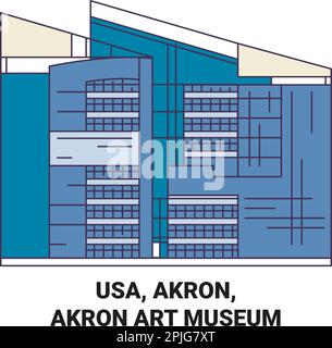 USA, Akron, Akron Art Museum Stock Vektor