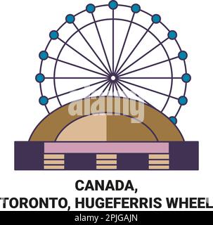 Vektordarstellung von Canada, Toronto, Hugeferris Wheel Travel Landmark Stock Vektor