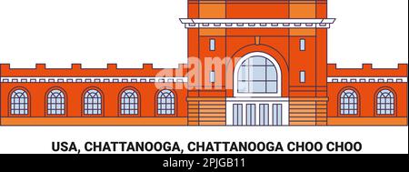 USA, Chattanooga, Chattanooga Choo Choo, eine Vektordarstellung für Reiseziele Stock Vektor