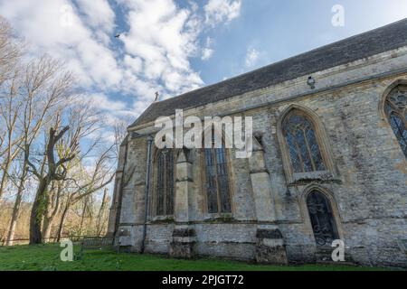 Außenansicht der Dorchester Abbey, Oxfordshire Stockfoto