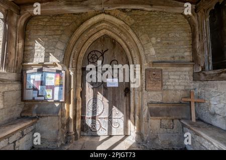 Innenraum der Dorcester Abbey, Oxfordshire. Stockfoto