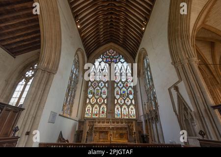 Innenraum der Dorcester Abbey, Oxfordshire. Stockfoto