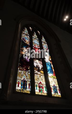 Innenraum der Dorcester Abbey, Oxfordshire. Stockfoto