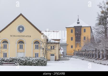 Schloss Ballenstedt und Theater Harz im Winter Stockfoto