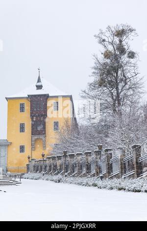 Schloss Ballenstedt und Theater Harz im Winter Stockfoto