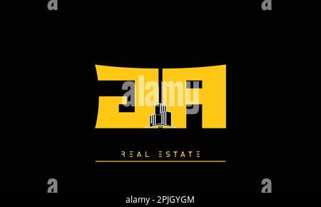 Immobilienbriefe Initialen Monogramm Logo ja , AJ Stock Vektor