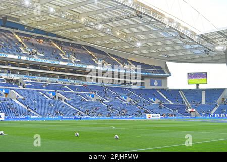 Porto, Portugal, 02. April 2023. Dragao Stadion, Primeira Liga 2022/2023, FC Porto gegen Portimonense; allgemeine Ansicht des Dragao Stadions, vor dem Spiel zwischen FC Porto und Portimonense für die Primeira Liga 2022/2023 im Dragao Stadion in Porto am 02. April. Foto: Daniel Castro/DiaEsportivo/Alamy Live News Stockfoto