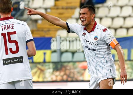 Alberto Braglia Stadium, Modena, Italien, 01. April 2023, Romano Perticone (Cittadella) während der Modena FC vs. AS Cittadella - italienische Fußballmatte der Serie B. Stockfoto