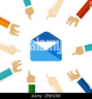 Mail Nachricht Umschlag Kommunikation Kontakt moderne Technologie Internet Stock Vektor