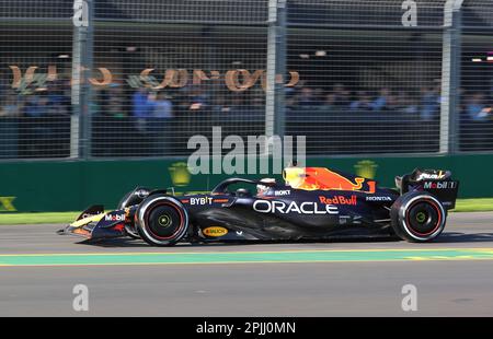 Melbourne, Australien. 03. April 2023. MELBOURNE, Australien, 2. APRIL 2023; Rennsieger #1, Max VERSTAPPEN, NDL, Oracle Red Bull Racing während DES AUSTRALISCHEN Formel-1-Grand Prix am 2. April 2023, Albert Park - Melbourne, FIA Formula1 World Championship, Raceday, Formel 1 Rennen in Australien, Motorsport, F1 GP, Honorarpflichtiges Foto, gebührenpflichtiges Bild, Copyright © Clay CROSS/ATP images (CROSS Clay/ATP/SPP) Kredit: SPP Sport Press Photo. Alamy Live News Stockfoto