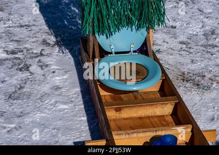 Winterfeier in Stanley, Idaho Stockfoto